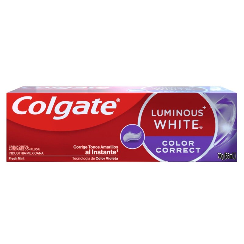 Pasta De Dientes Colgate Luminous White Color Correct 70 Grs. Pasta De Dientes Colgate Luminous White Color Correct 70 Grs.