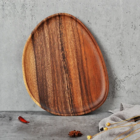 Platos Para Servir De Madera Acacia Largo 26cm x Ancho 22cm x Alto 2cm Platos Para Servir De Madera Acacia Largo 26cm x Ancho 22cm x Alto 2cm