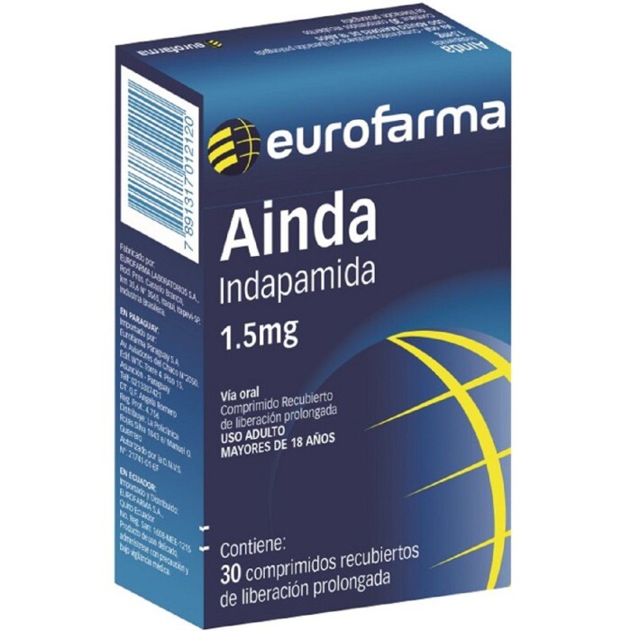 AINDA 1.5 MG CJ X 30 COMP. REC. única