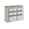 Comoda 6 Cajones Linea Rustica Blanca Comoda 6 Cajones Linea Rustica Blanca