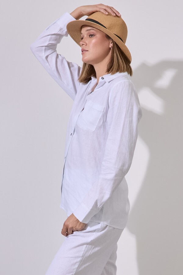 Camisa Lino BLANCO