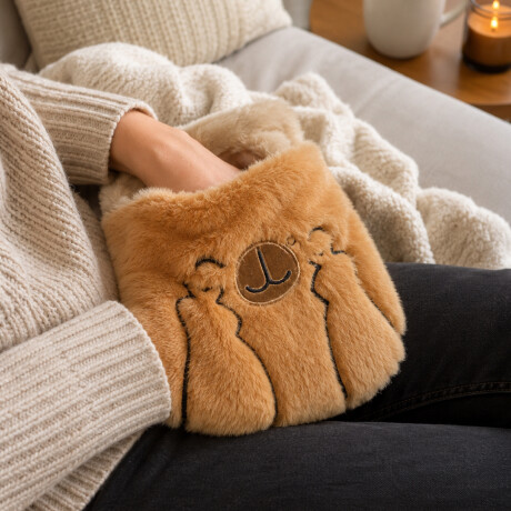 Bolsita de Agua Caliente 500ml con Funda de Peluche Carpincho Marron