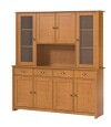 Cristalero 8 Puertas 4 Cajones Li­nea Colonial Freijo