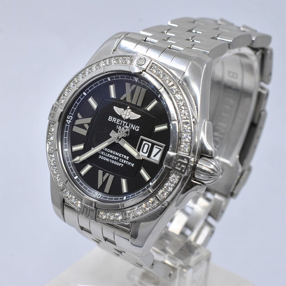 Breitling Galactic Referencia A49350, Automatico, Bisel De Diamantes, Esfera Negra Breitling Galactic Referencia A49350, Automatico, Bisel De Diamantes, Esfera Negra
