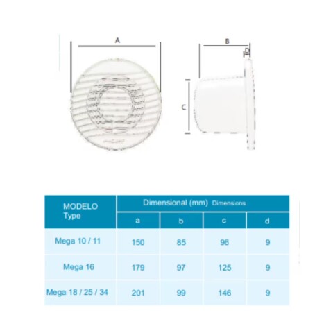 Extractor Mega 10 - 100mm Sicflux Extractor Mega 10 - 100mm Sicflux