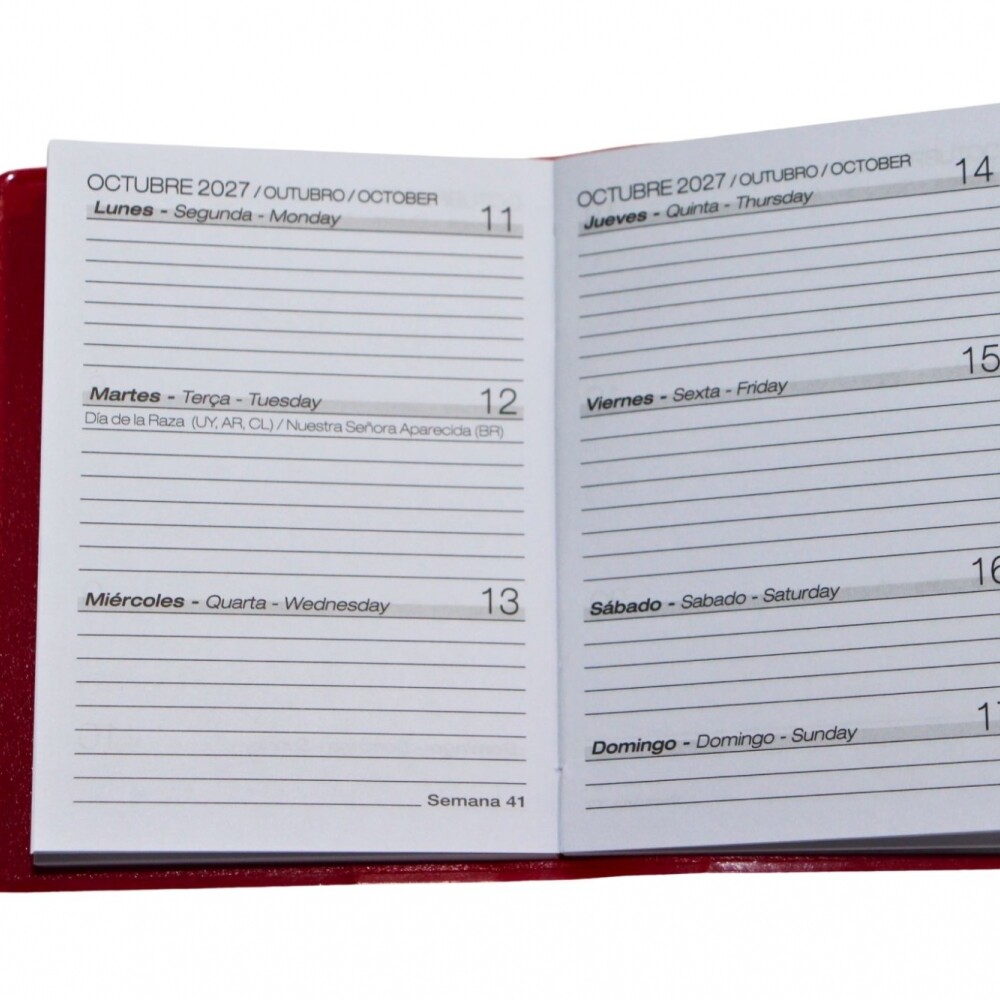 AGENDA ABEZETA PICCOLA 205 AGENDA DE BOLSILLO COLOR ROJO