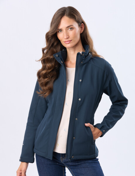 CAMPERA DE NEOPRENO CON CAPUCHA Azul