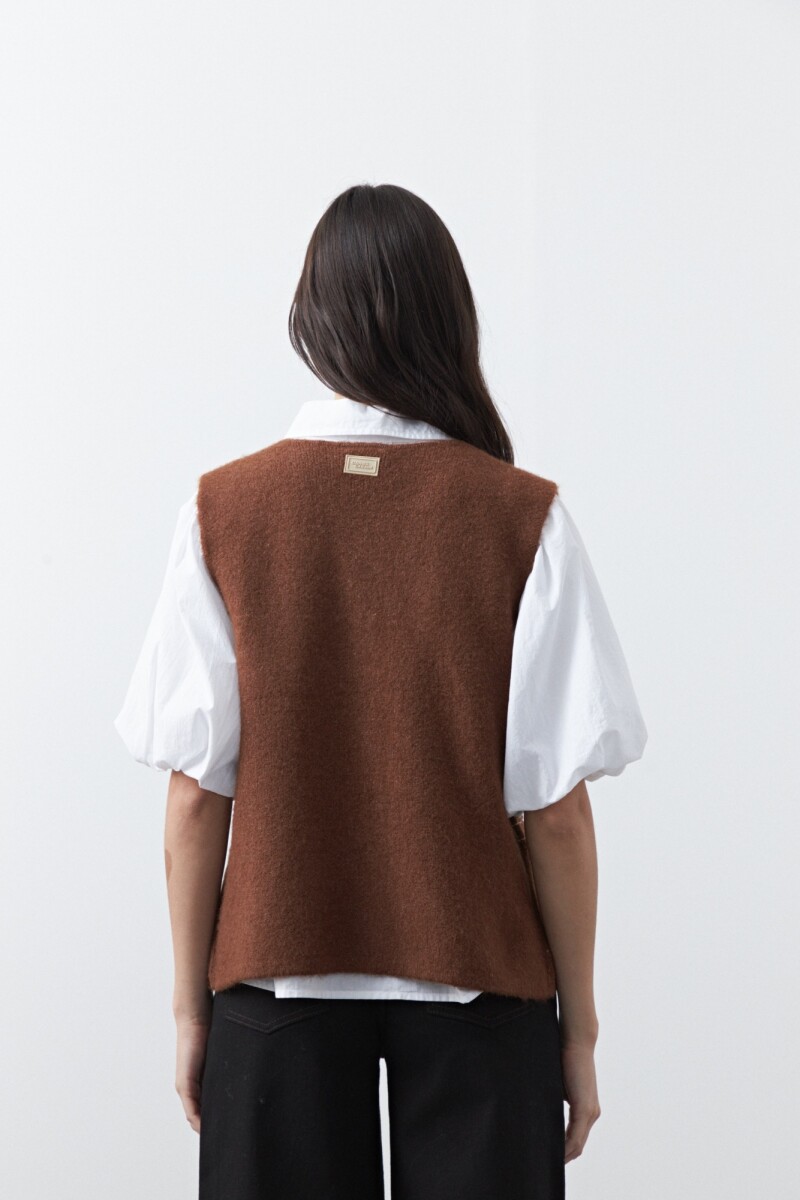 CHALECO LEIA Marrón Corteza