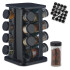 Especiero Giratorio 16 Frascos Vidrio Para Condimentos Cocina Acero Inoxidable Imback Negro Especiero Giratorio 16 Frascos Vidrio Para Condimentos Cocina Acero Inoxidable Imback Negro