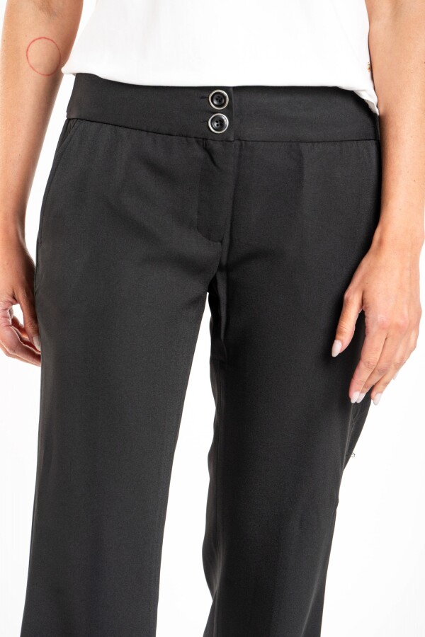 Pantalón Bengalina Recto Línea E.*- Negro