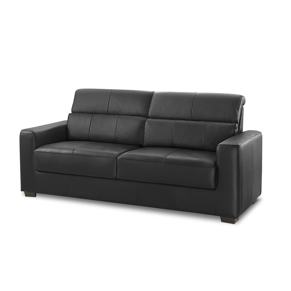 Sillón 100% Cuero - 2 Cuerpos - Sublime Negro