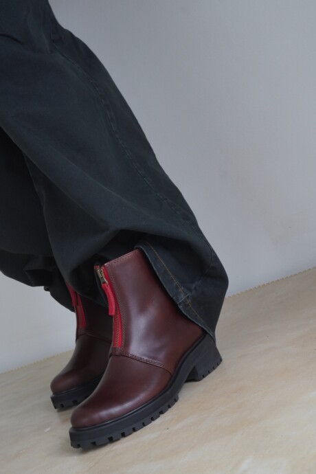 Front Zip Red