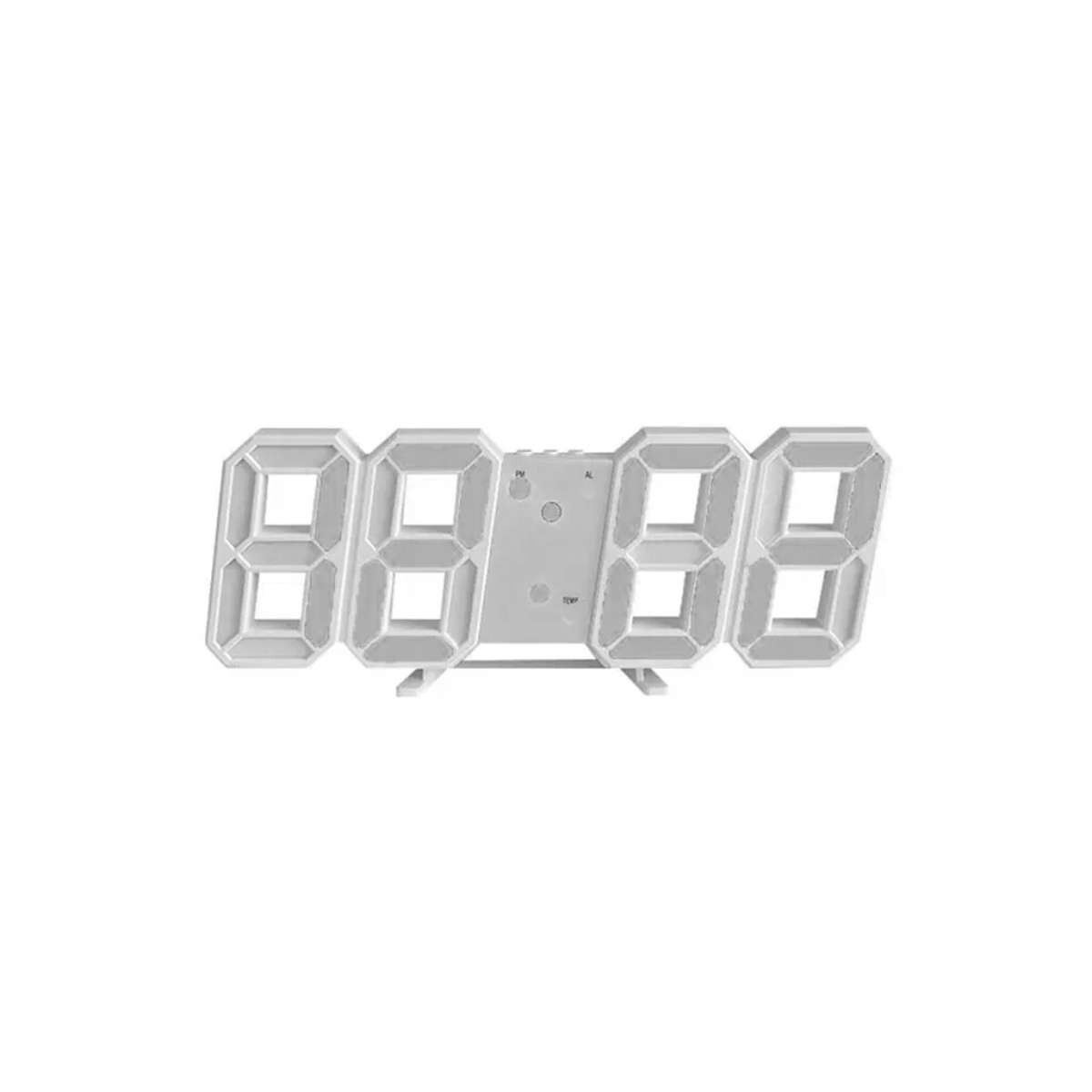 Reloj Digital 3D - Blanco 