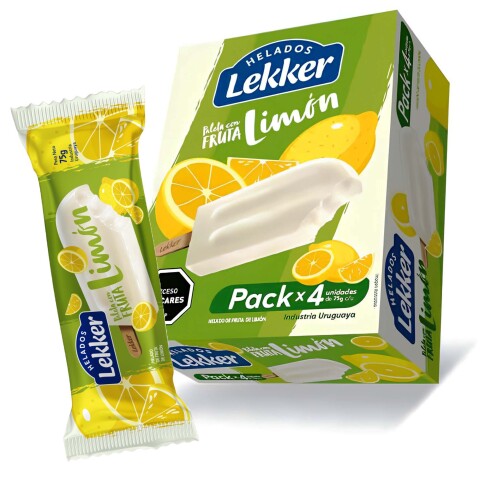 Paleta Frutal Limón Lekker x4uds Paleta Frutal Limón Lekker x4uds