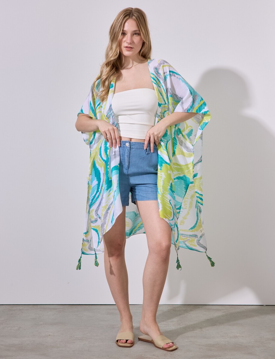 Kimono Summer - Multi/verde 