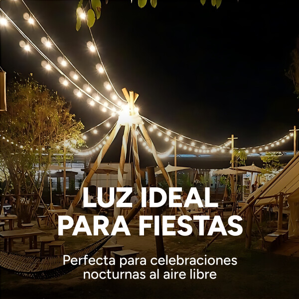 Guirnalda 25 Luz Cálida 7,5 M Interior Exterior Variante Calida