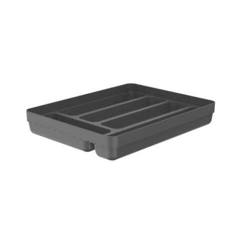 Organizador de Cubiertos Para Cajon 5 Divisiones Gris Oscuro