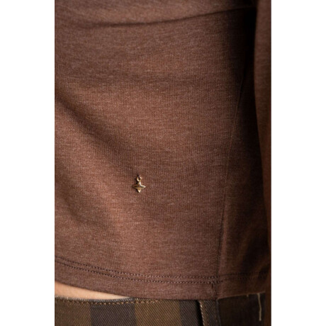 Polera Algodon Elastano Chocolate