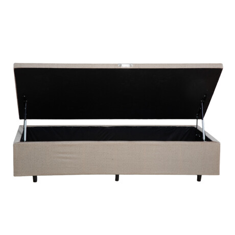 Box Base baúl/ Apertura lateral - 1 plaza BEIGE