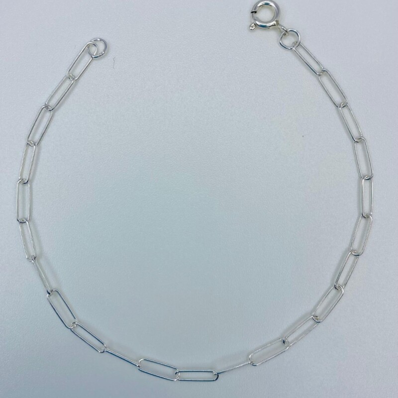 PULSERA PLATA TIPO FORE LARGO L5dclip-060-19-x3