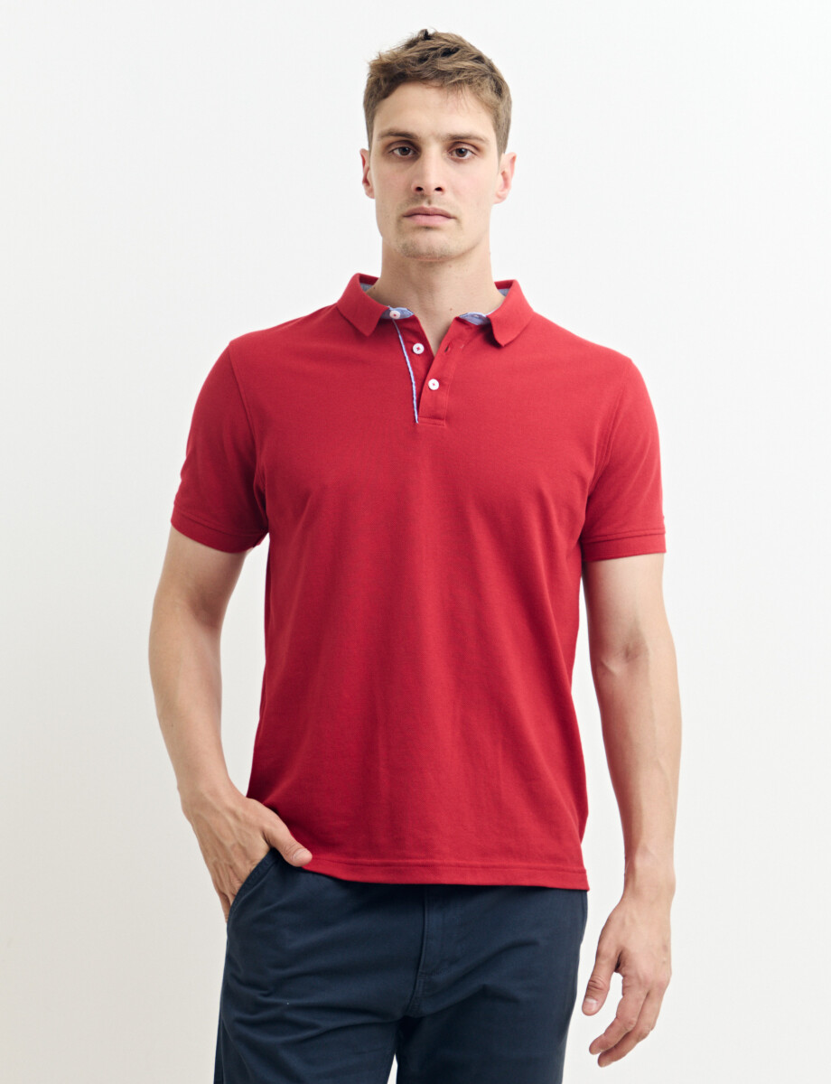 520751 REMERA HARRINGTON LABEL Rojo Oscuro
