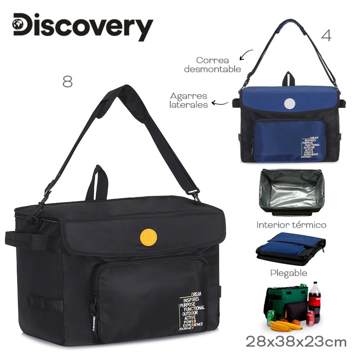 Bolso Lonchera Térmico Discovery 17493 Universo Binario - AZUL 