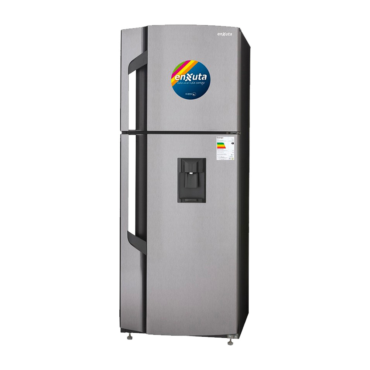 Heladera con Freezer Enxuta 258 L Frío Seco Water Dispenser - Gris Inox 