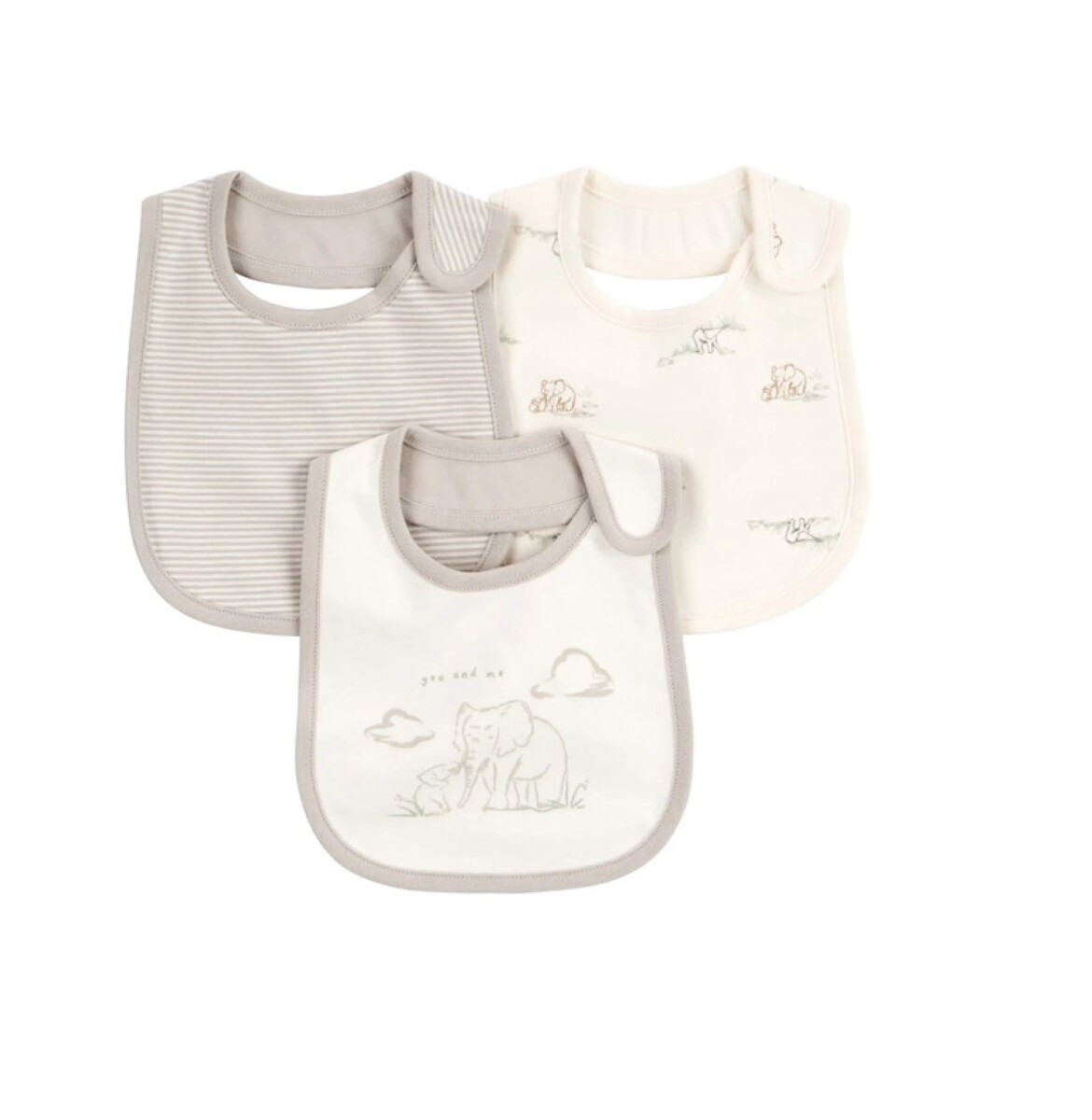 Set x 3 baberos carters elefante 
