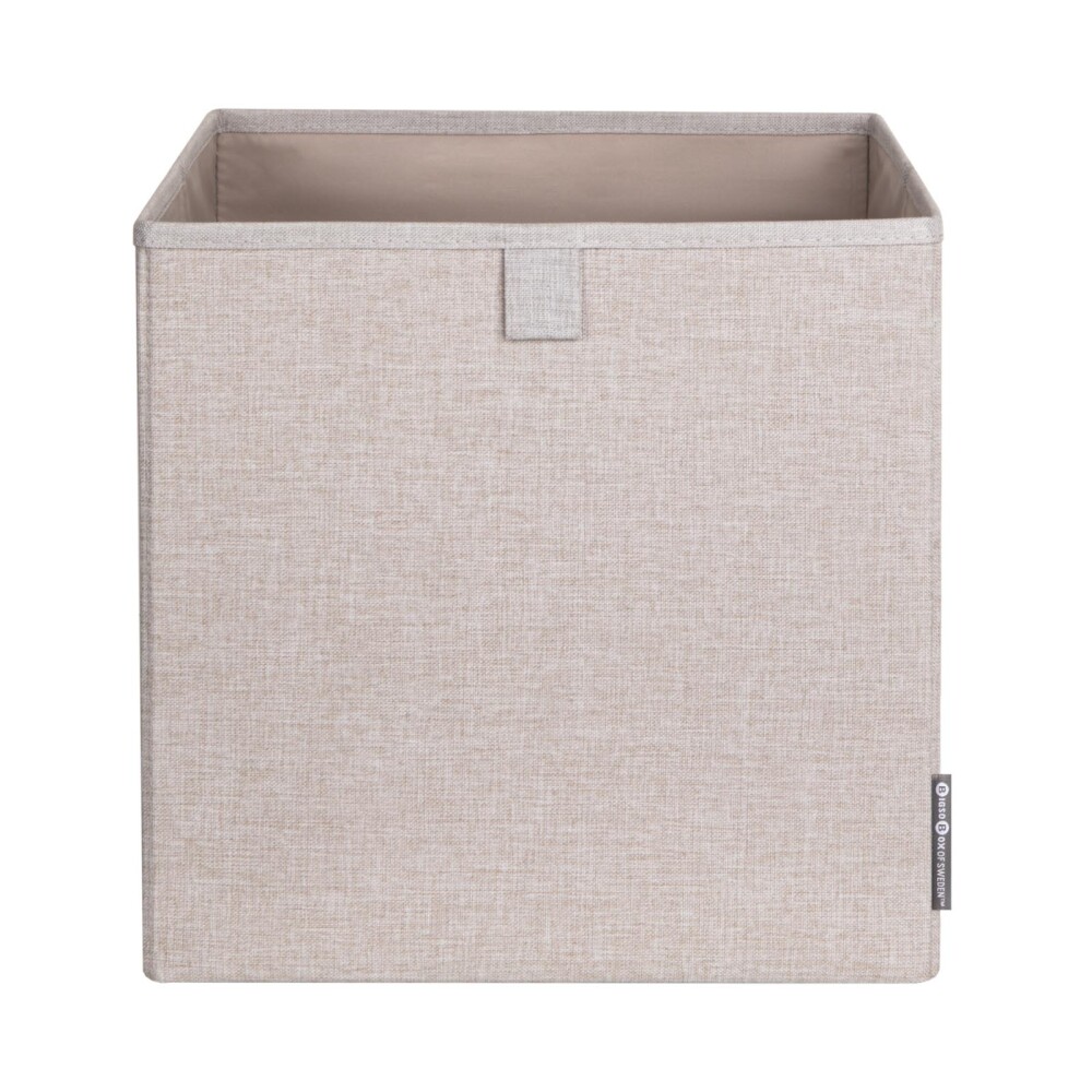 CAJA ORG PLEGABLE POLIESTER NATURAL-BEIGE CUBE