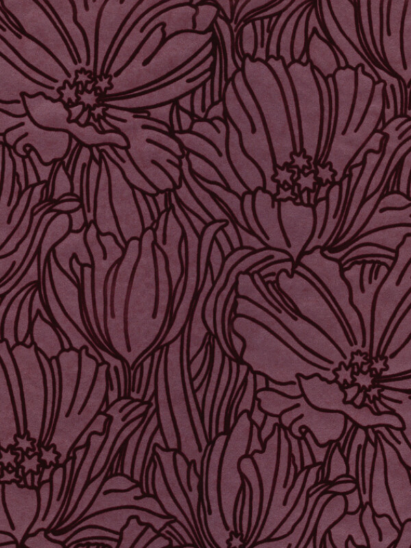 COLECCIÓN REVIVAL - SELWYN FLOCK BURGUNDY FLORAL - N/A