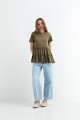 Remera con volados VERDE OLIVA
