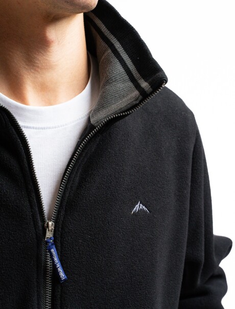 Campera de Polar Argentina Negro/Gris Oscuro