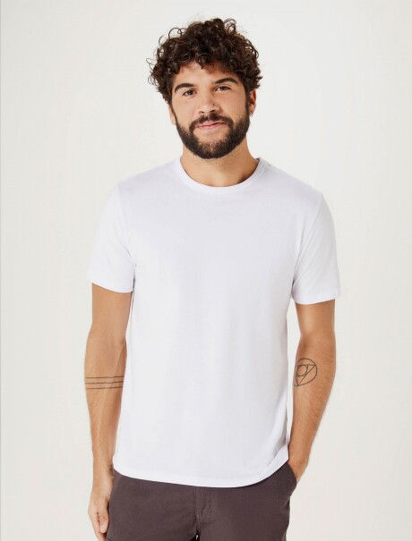 CAMISETAS BÁSICAS MANGA CORTA SLIM BLANCO