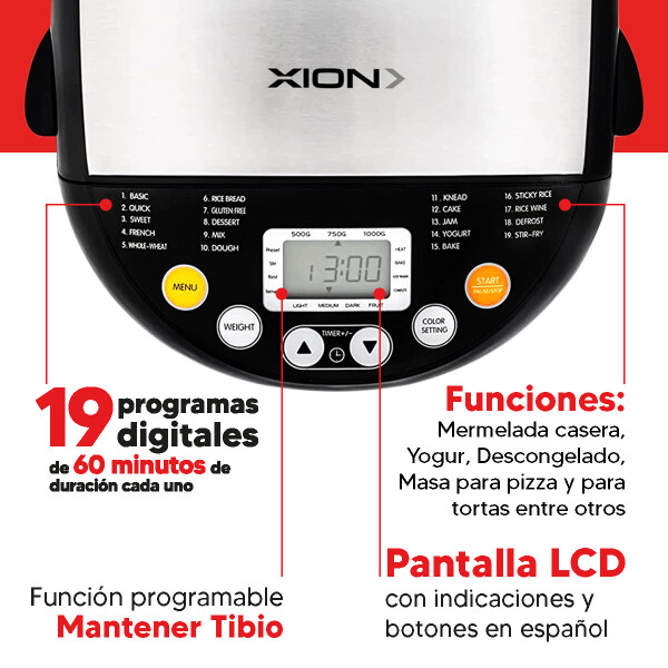 Máquina De Pan Xion Xi-pan Hasta 1 Kg PANETERA XION XI-PAN