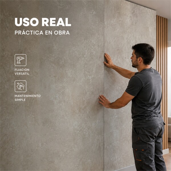 Pack x10 Placa PVC Símil Mármol 2,44x1,22m 3mm Resistente Mármol Gris 2