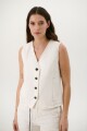 CHALECO LINO ART BLANCO