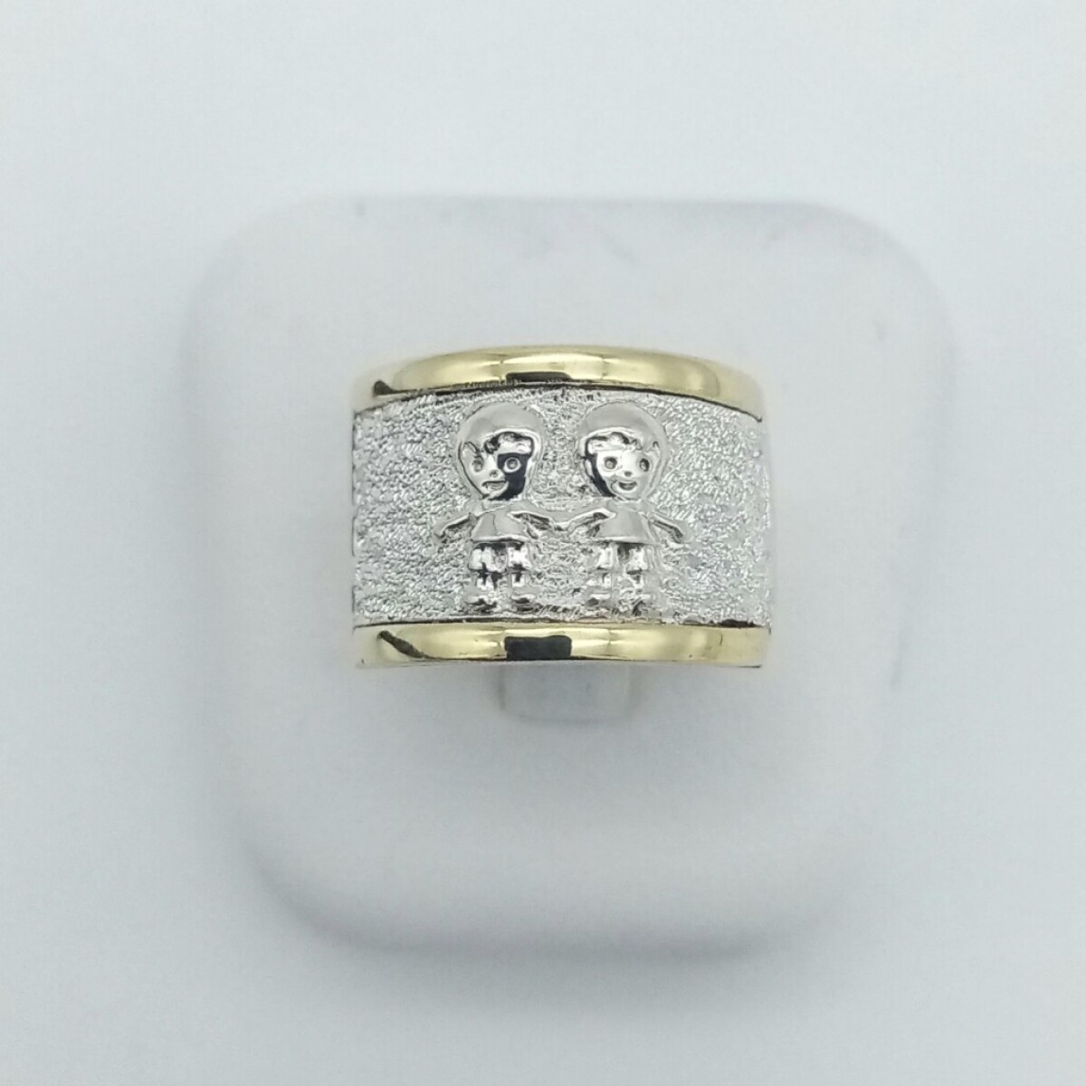 Anillo de Plata 925 y Doublé en Oro 18 kt - Linea Kids 2 Varones 