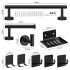 Set De Accesorios Para Baño Juego 9 Piezas Acero Inoxidable IMBACK Color Negro Set De Accesorios Para Baño Juego 9 Piezas Acero Inoxidable IMBACK Color Negro