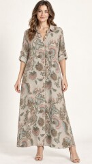 VESTIDO CAMISERO ALLI Beige