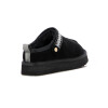 Country Zapato Pantufla Cuero / Peluche - Dama - Negro Negro