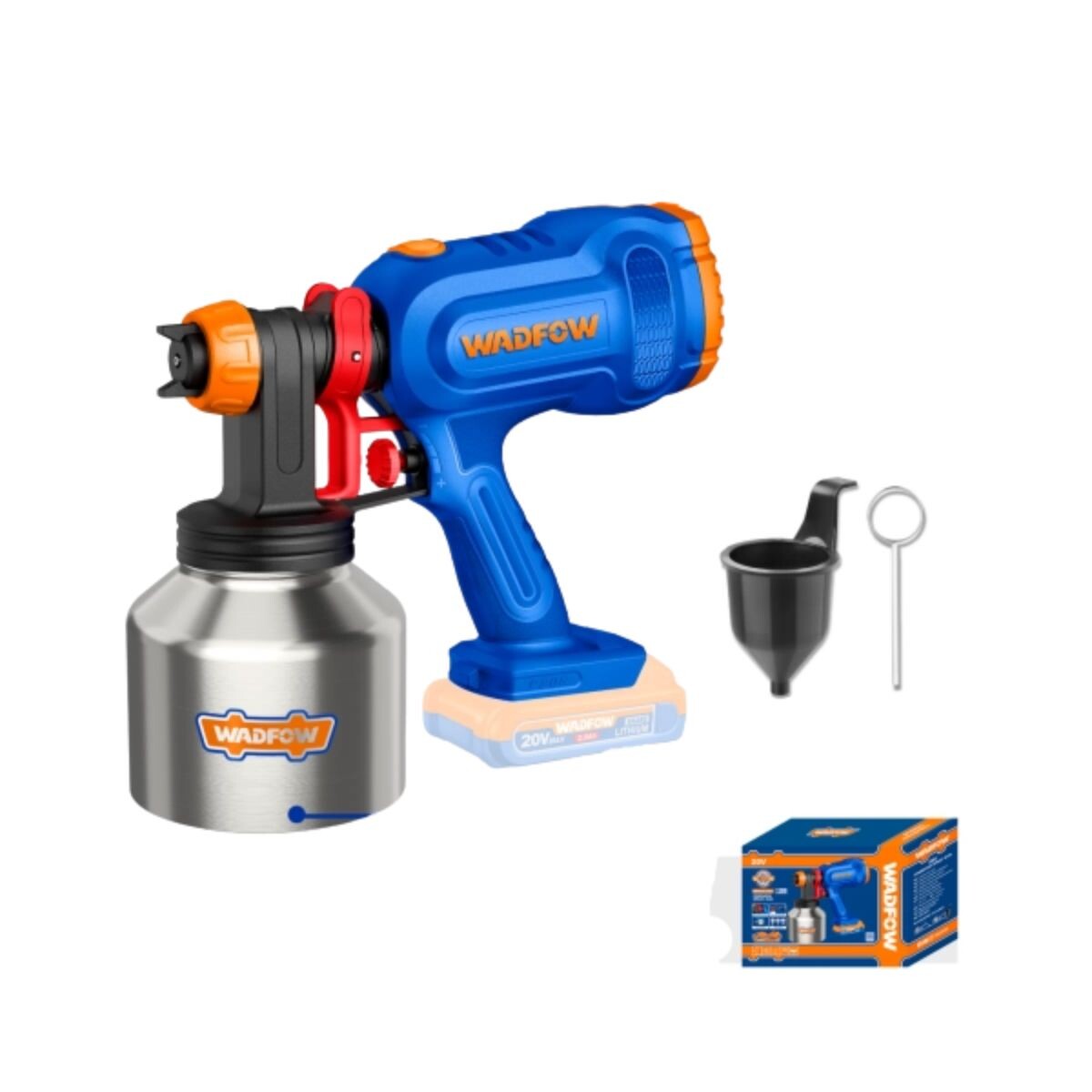Equipo Pistola De Pintar A Bateria 20v Sin Bat Sin Carg Wadf 