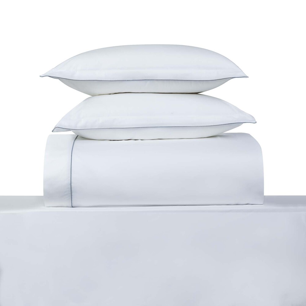 JGO SÁBANAS SUPER KING ALGODON BLANCO ABANICO 200H