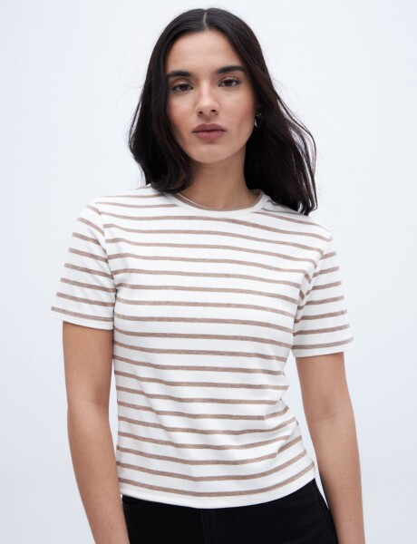 Remera Eva Rayas arena