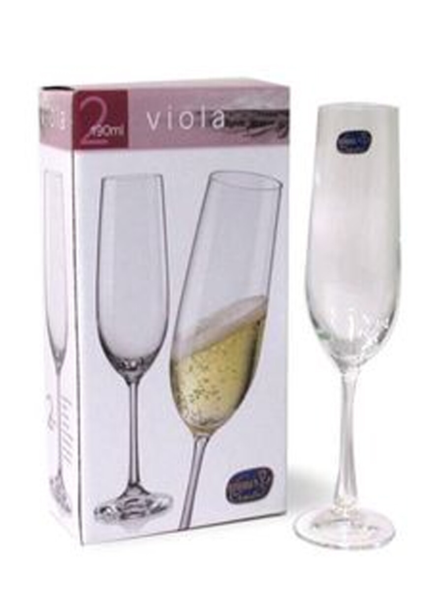 Visky copas de cristal para champagne (set 2 piezas)