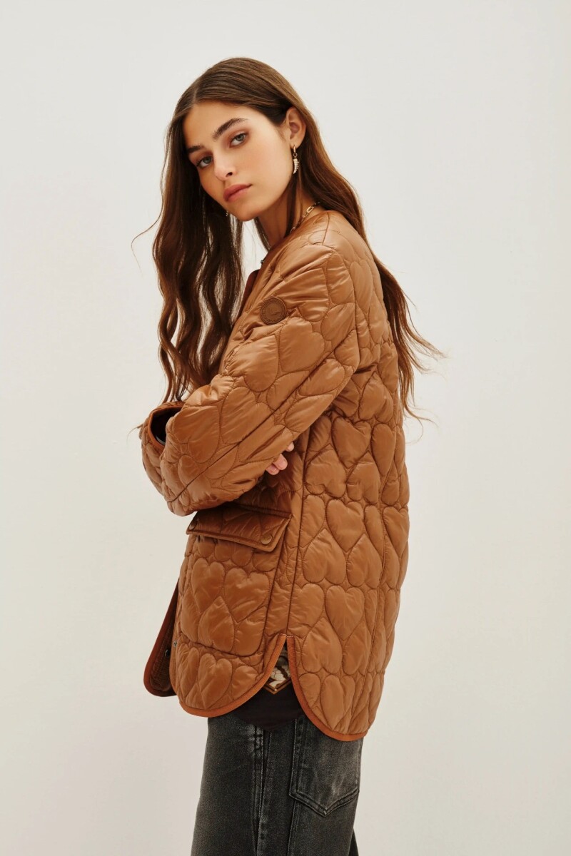 Campera Hearts Camel