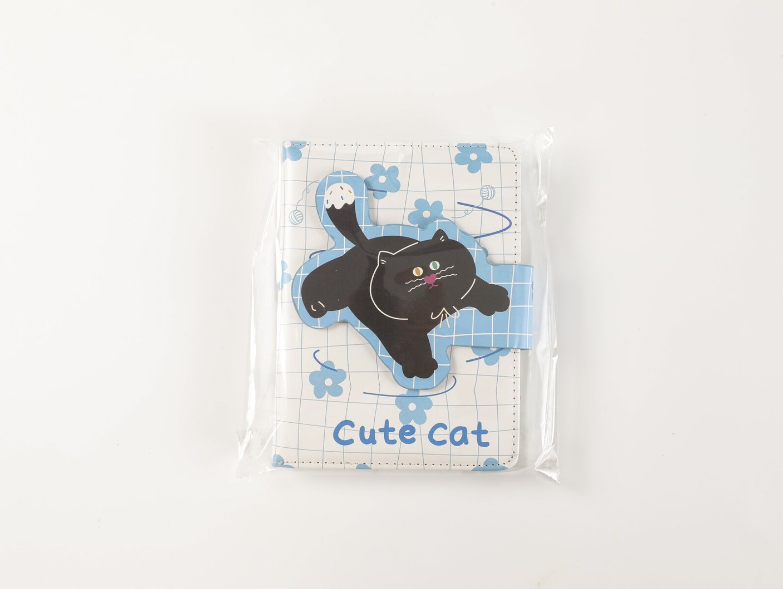 CUADERNO DE CUERO PU 36K CON CIERRE MAGNÉTICO (MIMI/AZUL) 