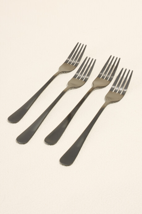 Tenedor Olivo Set 4 Un. Negro Color Unico