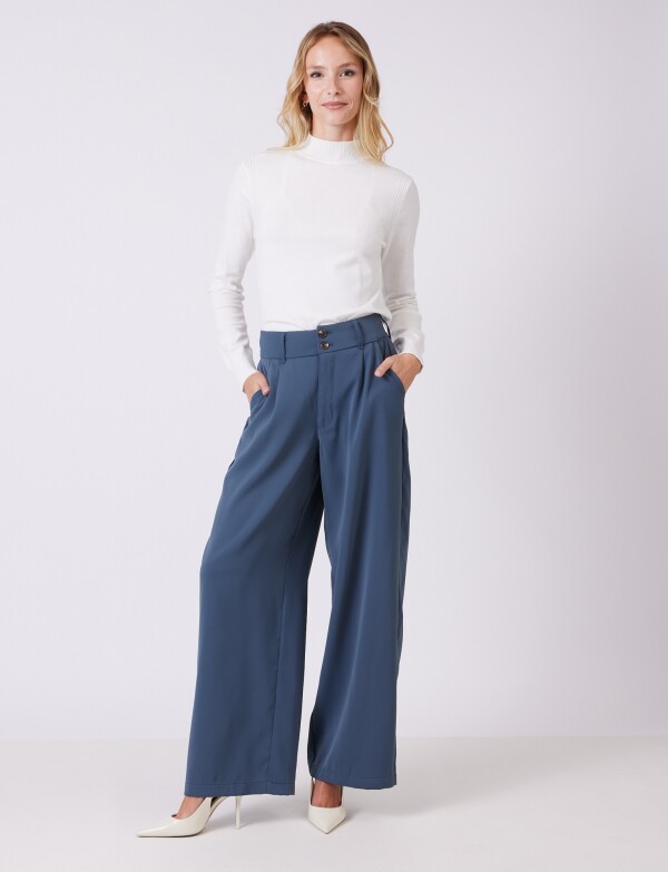 Pantalon Wide Leg GRIS AZULADO