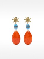 Pendientes Largos Con Estrella multicolor