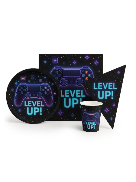 PARTY SET GAMER COMPLETO 38PCS AZUL